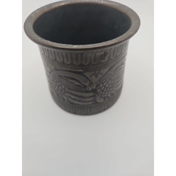 Antique Brass Holy Water Panchpatra Pot Original Old Hand Crafted Engraved - Picture 5 of 7